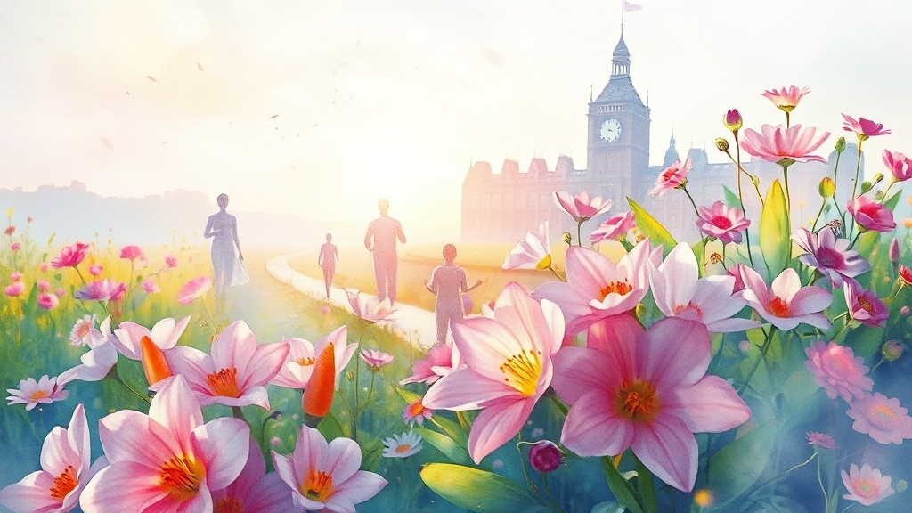 크로노테라피 효과: 활력 증진 (watercolor 스타일)