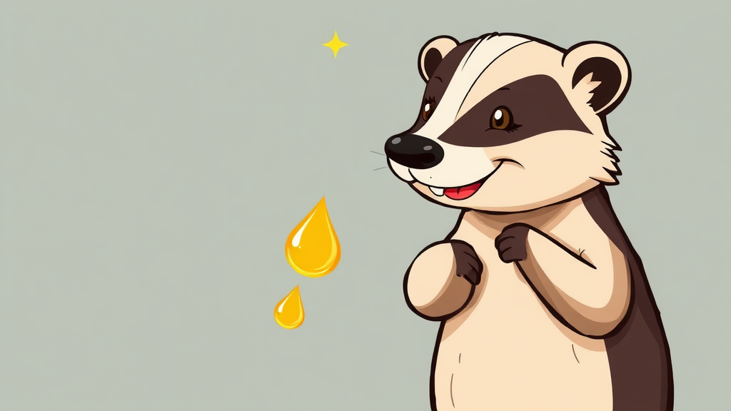 오소리기름의 다양한 효능 (cartoon 스타일)