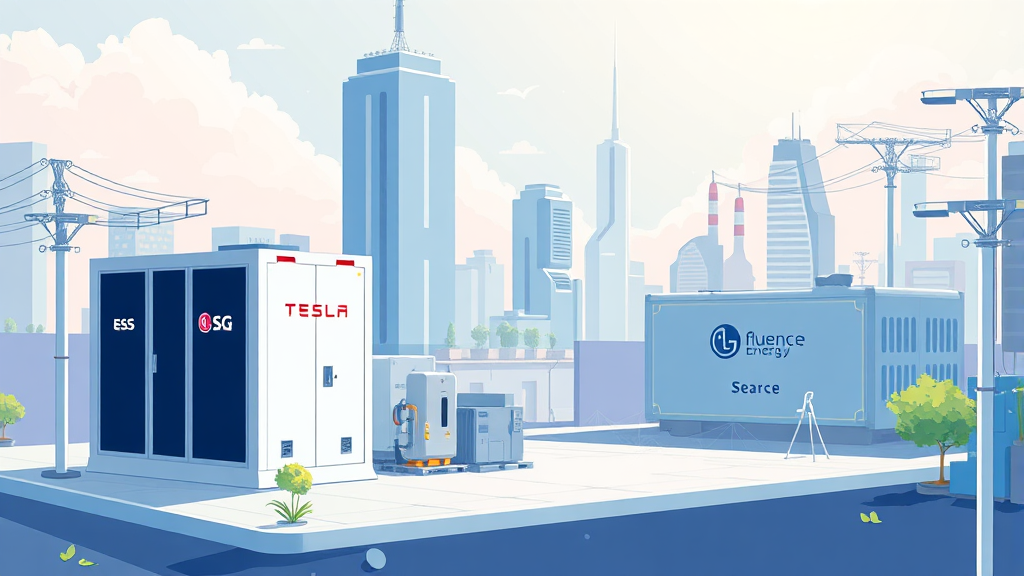 해외 ESS 관련주 및 미국 시장 분석 (illustration 스타일)