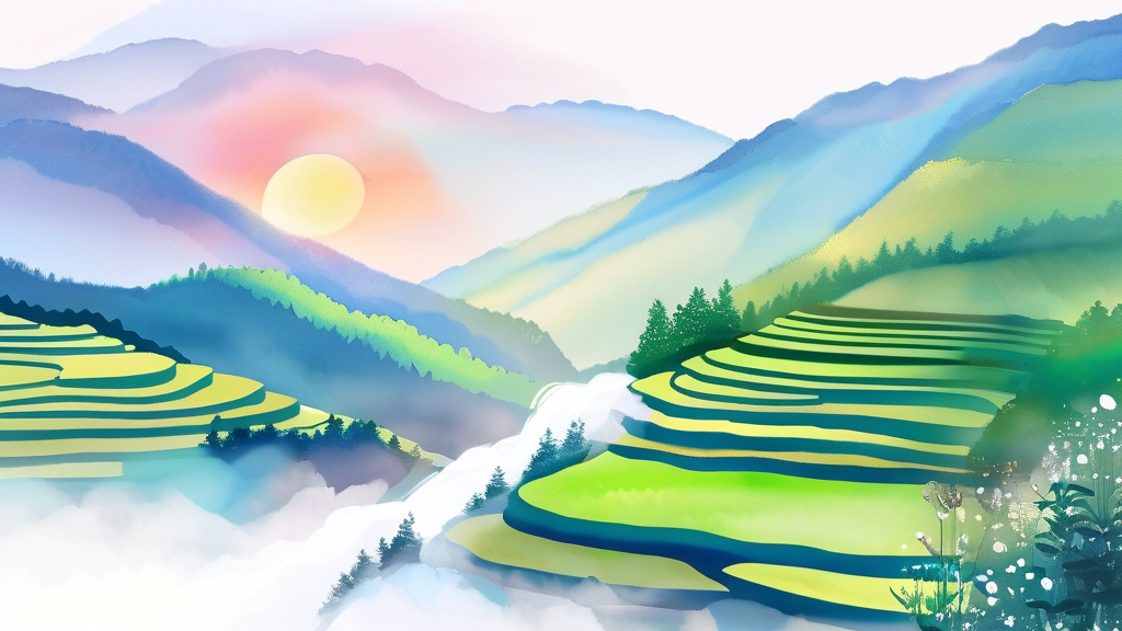 국민성장펀드: 한국 스타트업 성장의 든든한 동력 (watercolor 스타일)