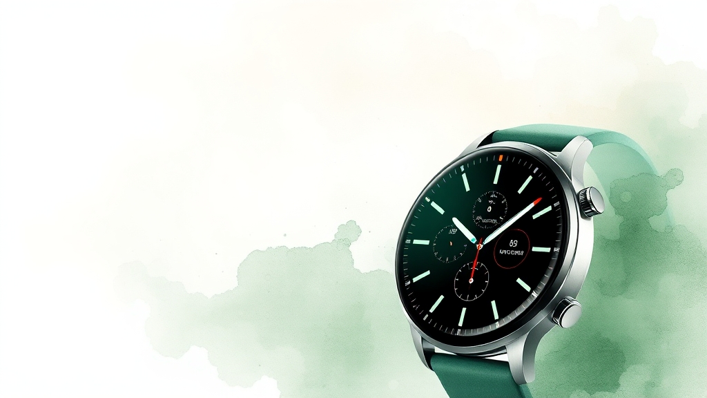 워치7 그린: 경쟁 제품 비교 (watercolor 스타일)