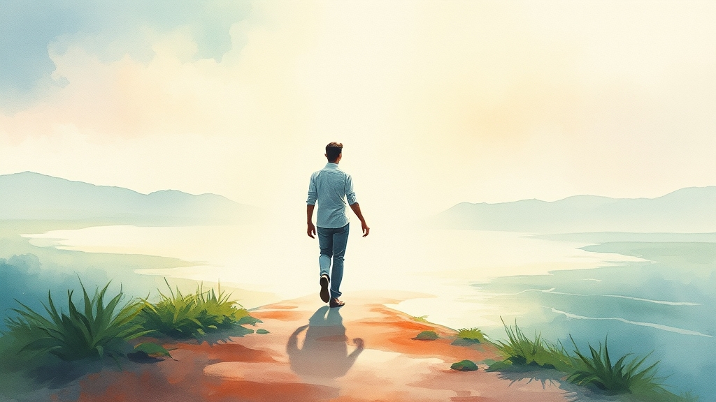 신용 회복 후 관리 (watercolor 스타일)