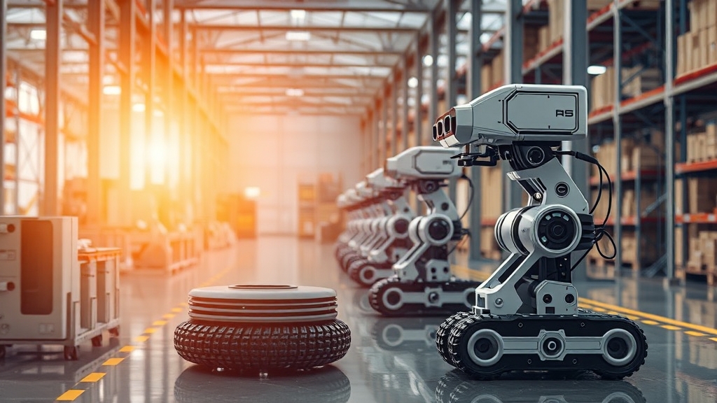 물류 자동화 구축 효과 (realistic 스타일)