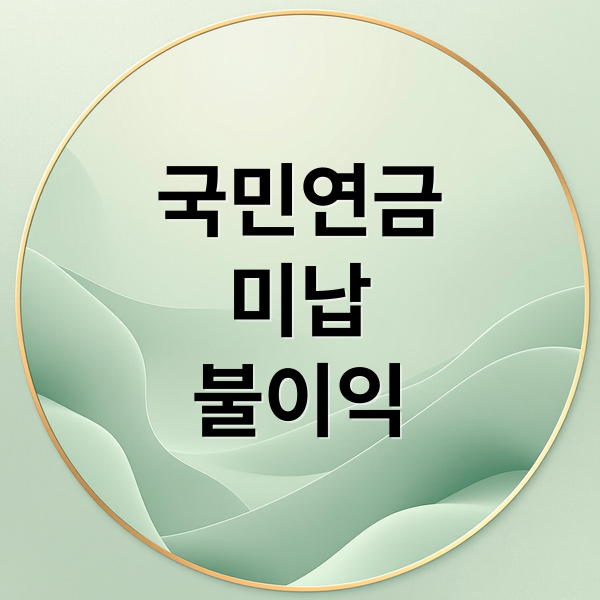 국민연금
미납
불이익 (국민연금 미납 기간)