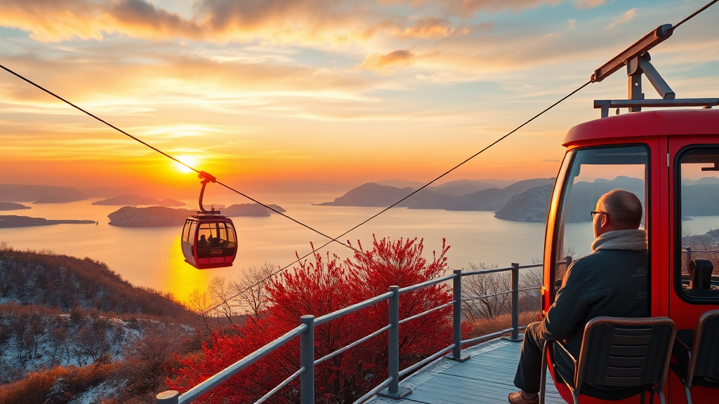 목포 해상케이블카에서 즐기는 일몰 감상 팁 (realistic 스타일)