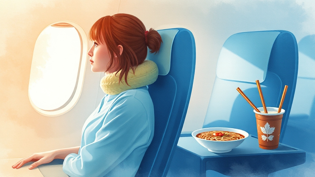 장거리 비행, 이것만 챙기면 걱정 끝! (watercolor 스타일)