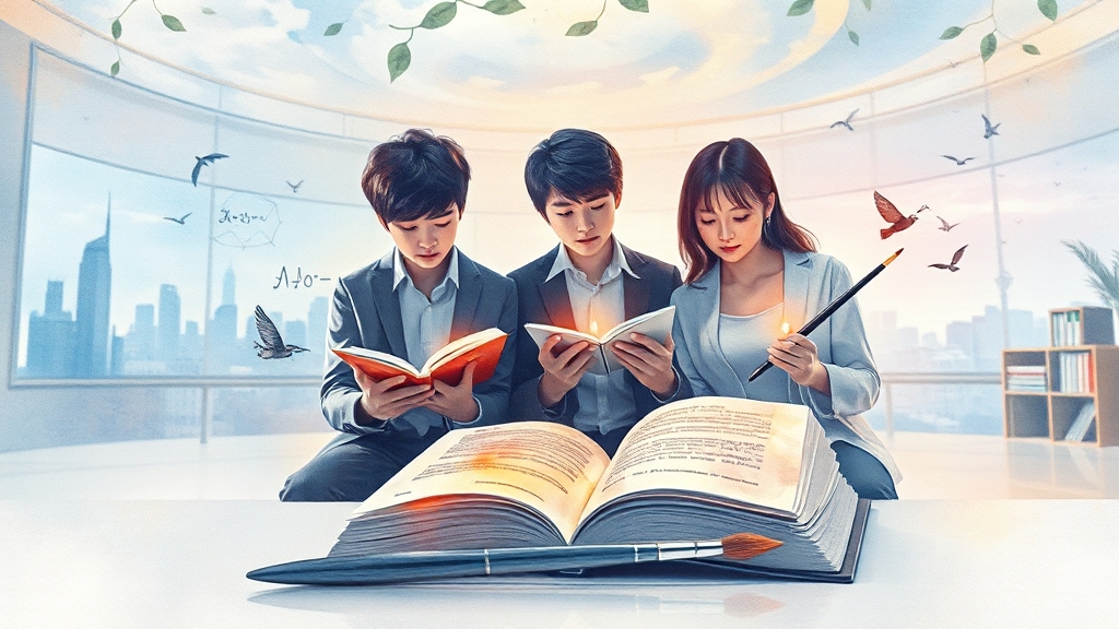 질문 중심 교육과 AI의 시너지 (watercolor 스타일)