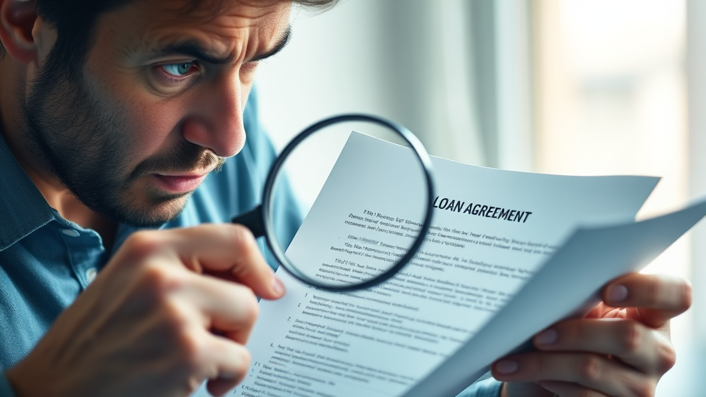 내 대출, 꼼꼼히 점검 (realistic 스타일)