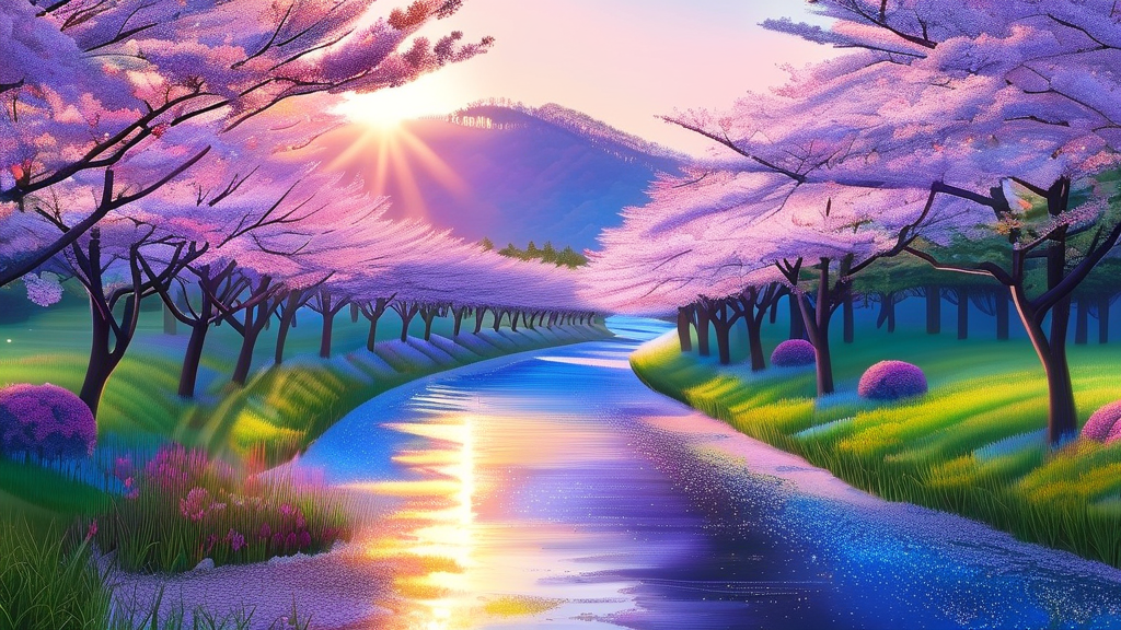 무주 벚꽃 명소 BEST 5, 봄의 절경을 만나다 (realistic 스타일)