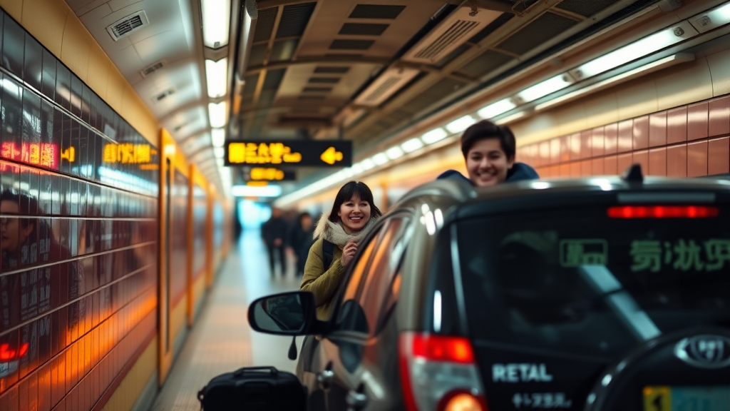 2박 3일 일본 겨울 여행 완벽 가이드: 온천, 미식, 절경 & 경비 절약 꿀팁 (2026 최신) 8 공항에서 시내까지 교통 가이드 (realistic 스타일)