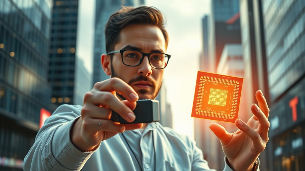 스타트업의 기습 공격: 혁신적인 AI 반도체 개발 동향 (realistic 스타일)