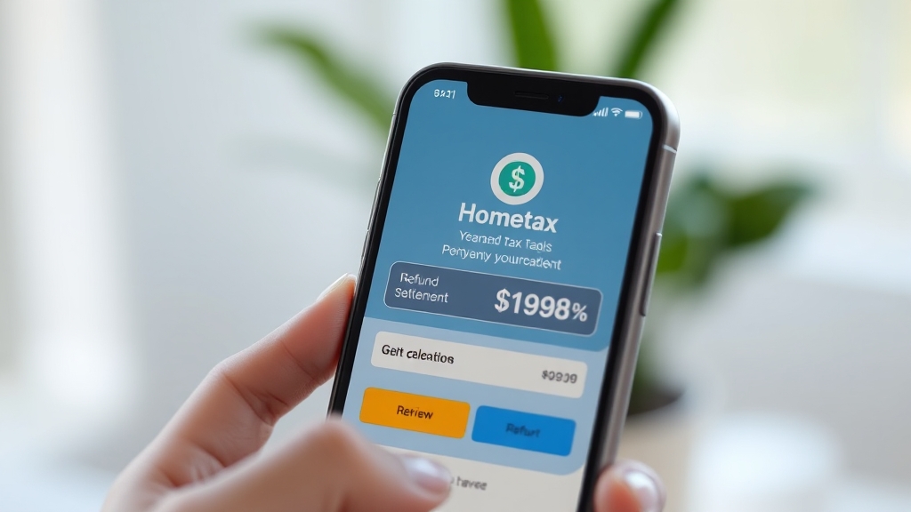 홈택스/손택스 이용 방법 (realistic 스타일)