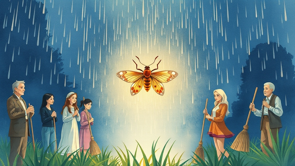 러브버그, 지자체는 어떻게 대응하고 있을까? (watercolor 스타일)