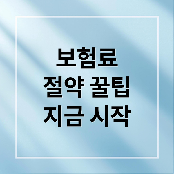 보험료
절약 꿀팁
지금 시작 (보험료 절약 방법)