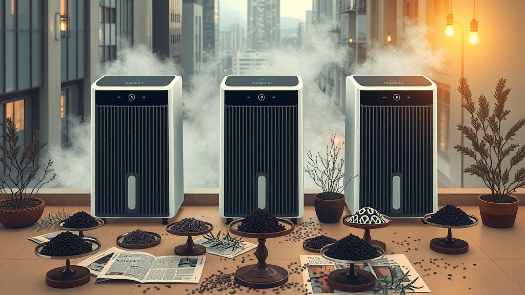천연 제습제 3총사: 신문지, 숯, 커피 찌꺼기 📰 (illustration 스타일)