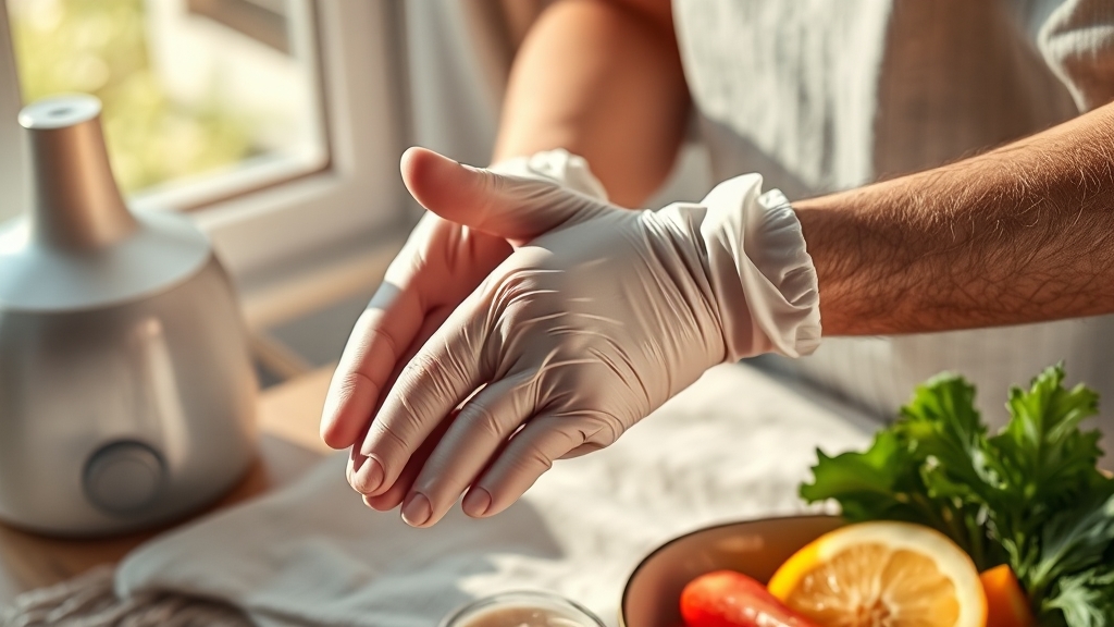 손끝 갈라짐 예방 습관 (realistic 스타일)