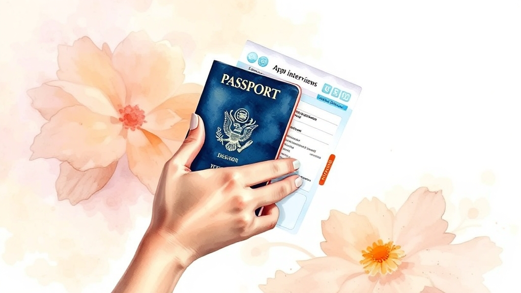 DS-160 제출 후 확인 절차 (watercolor 스타일)