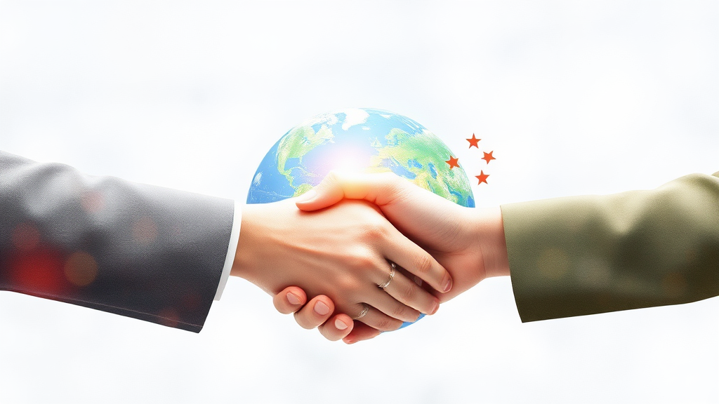 미중 기술 갈등 지속 (watercolor 스타일)