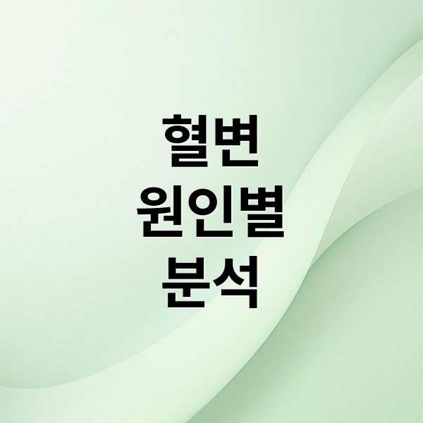 혈변
원인별
분석 (혈변 원인 혈변색 질환)