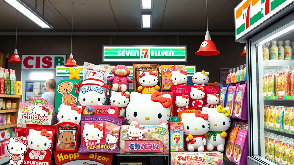 세븐일레븐의 한정판 굿즈 마케팅 전략 (realistic 스타일)