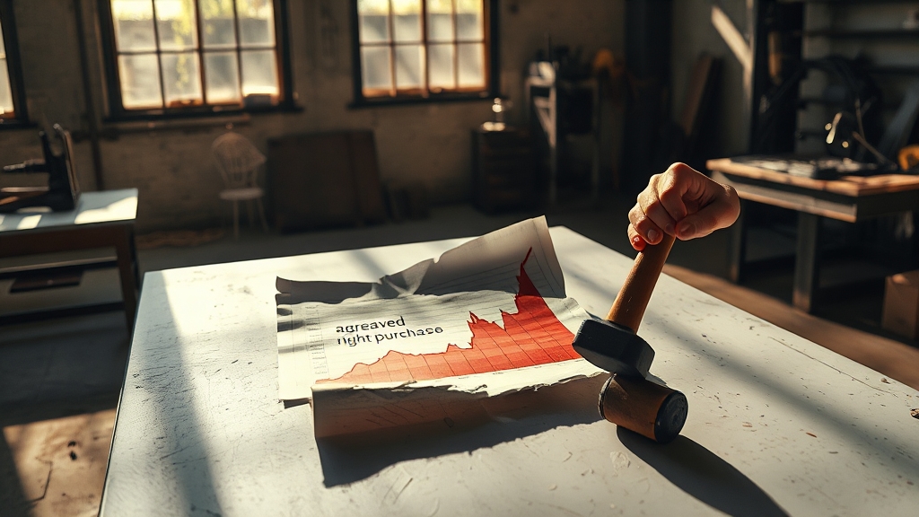 해지 사유: 계약 불이행, 시장 변화 (realistic 스타일)