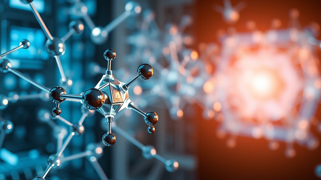 양자컴퓨터 활용 분야 (realistic 스타일)