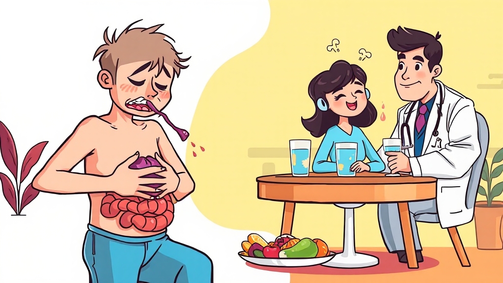 마운자로: 부작용 & 해결책 (cartoon 스타일)