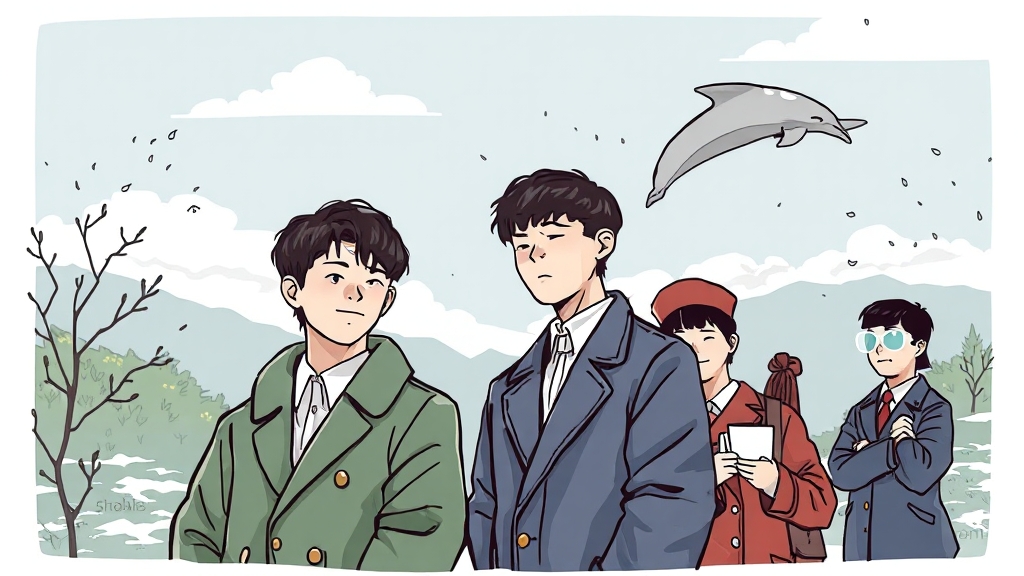 영상 출연진 및 제작진 (illustration 스타일)