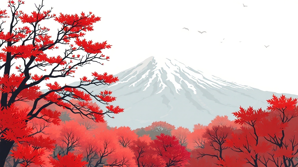 최근 단풍 시기 변화 추이 (illustration 스타일)