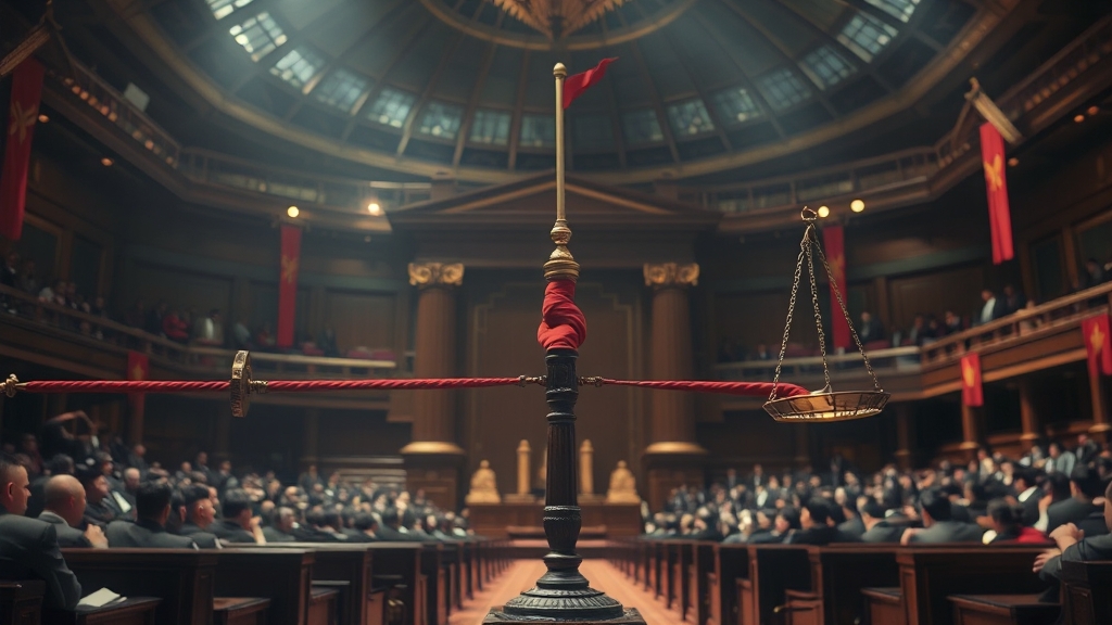 정치권 긴장 고조 (realistic 스타일)