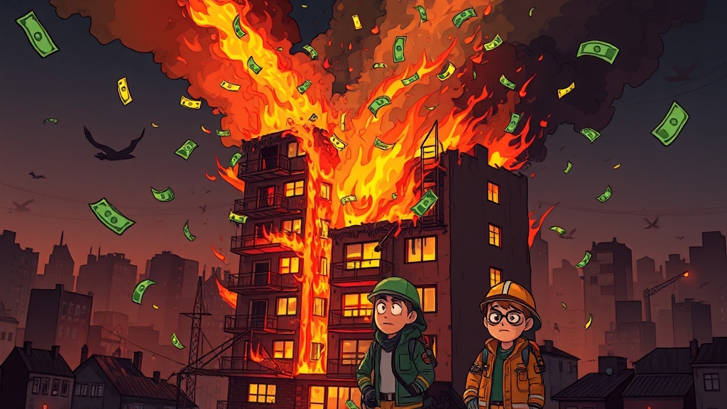 왜 아파트 화재보험일까? (cartoon 스타일)