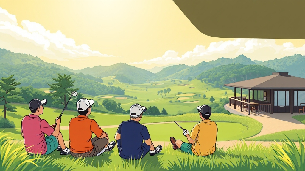 편안한 숙소와 부대시설 (cartoon 스타일)