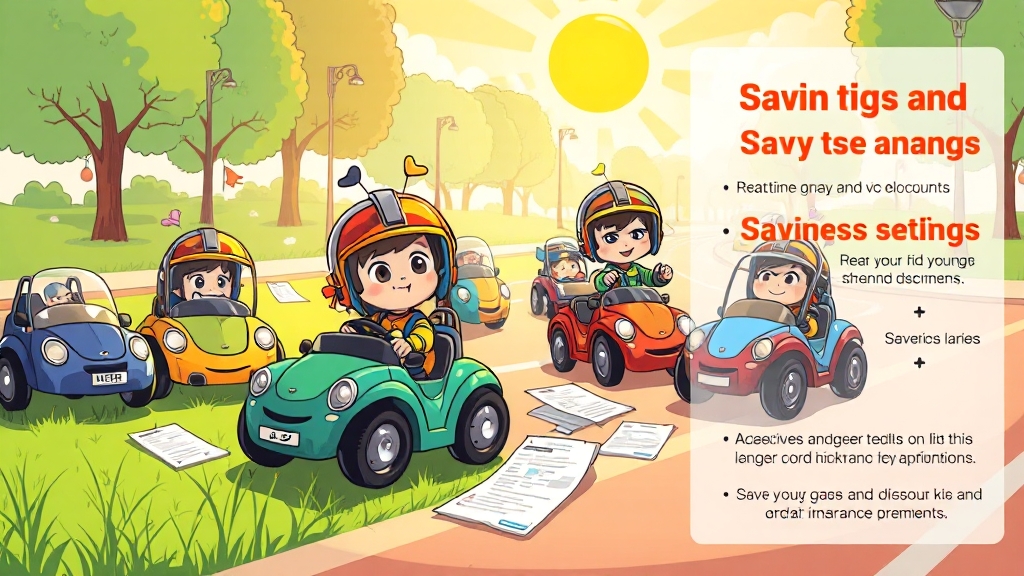 자녀 운전 보험료 할인 총정리 (cartoon 스타일)