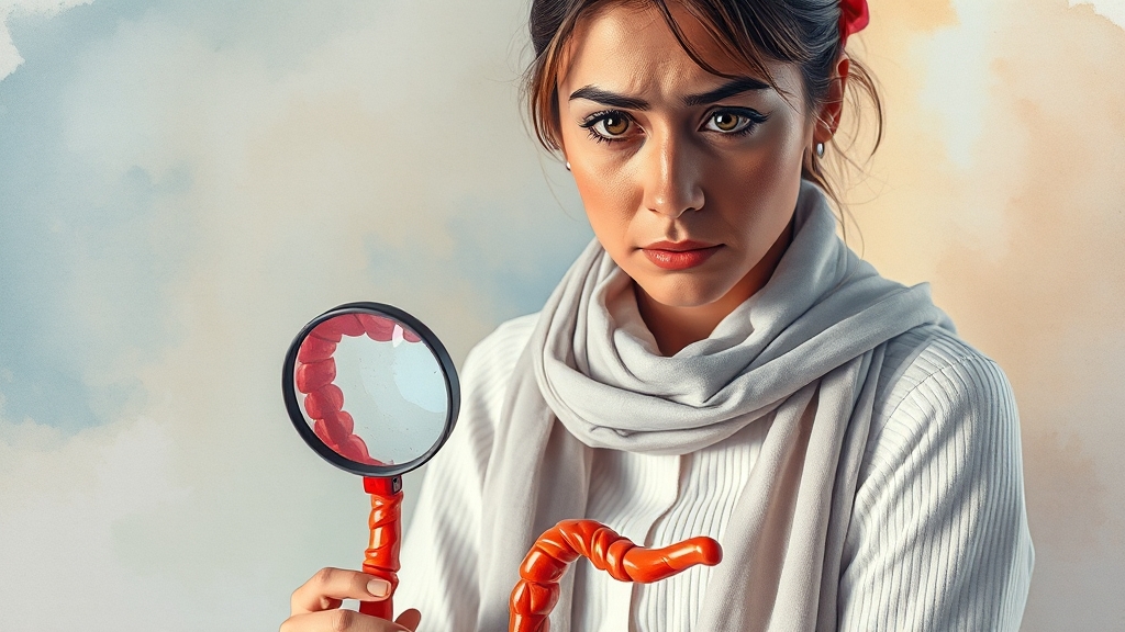 대장암, 초기 증상은 무엇일까요? (watercolor 스타일)