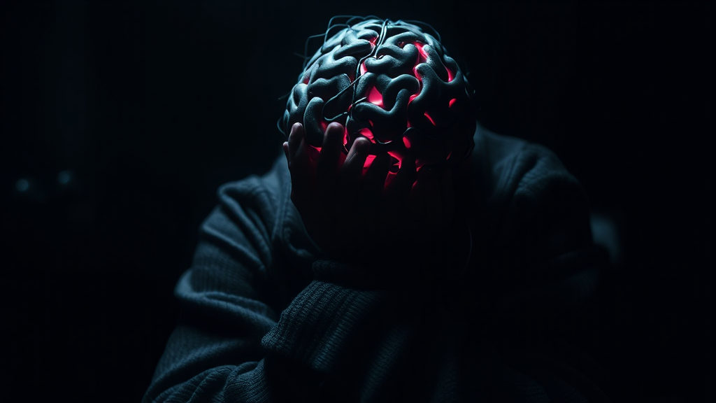 우울증, 마음의 병 (realistic 스타일)