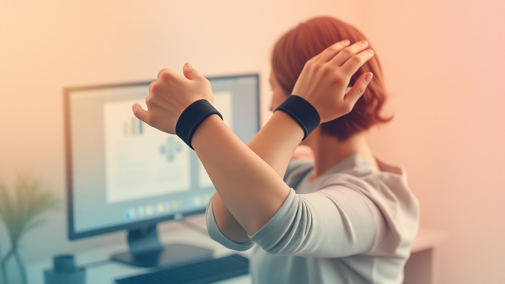 손 저림 완화 및 관리법 (watercolor 스타일)