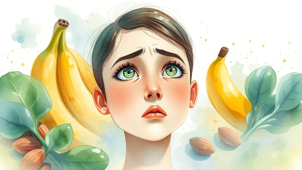 눈꺼풀 떨림, 마그네슘 부족 때문일까? (watercolor 스타일)