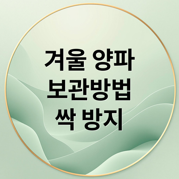 겨울 양파
보관방법
싹 방지 (겨울 양파 보관)