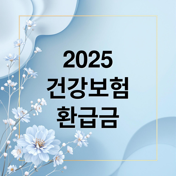2025
건강보험
환급금 (건강보험 환급금 및 연말정산)