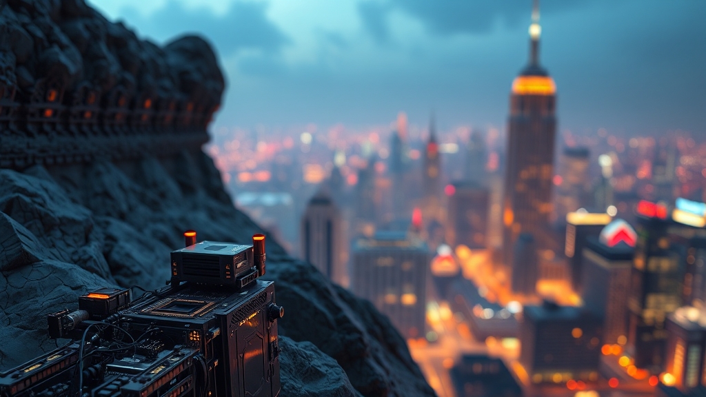 경쟁 심화 및 기술 변화 가능성 (realistic 스타일)