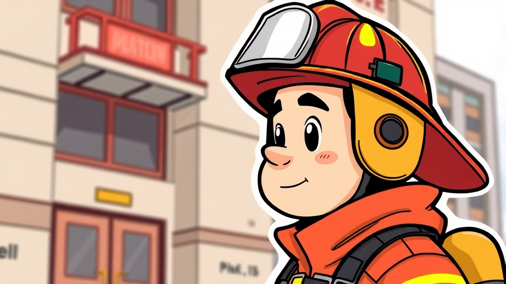 안전관리자 자격증 취득 (illustration 스타일)