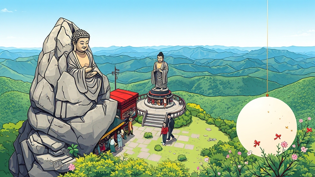 주변 시설 & 여행 정보 (cartoon 스타일)