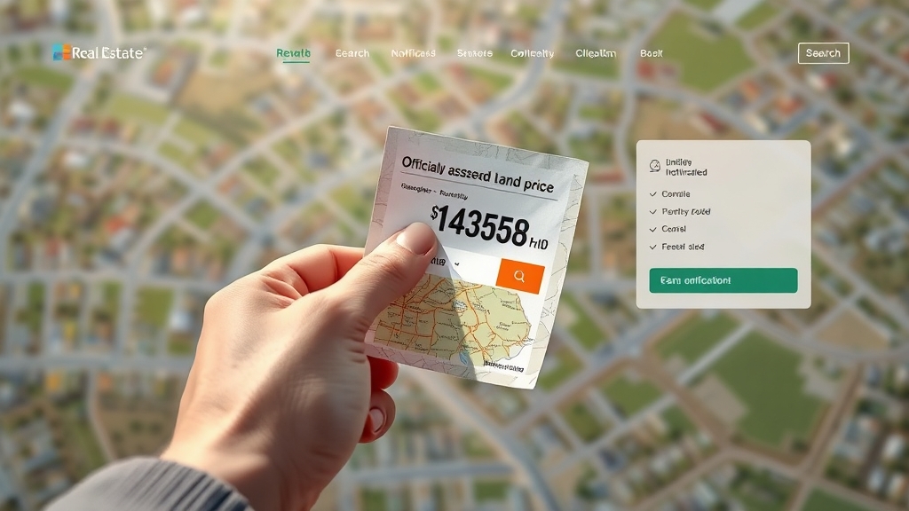 온라인 공시지가 조회 방법 (realistic 스타일)