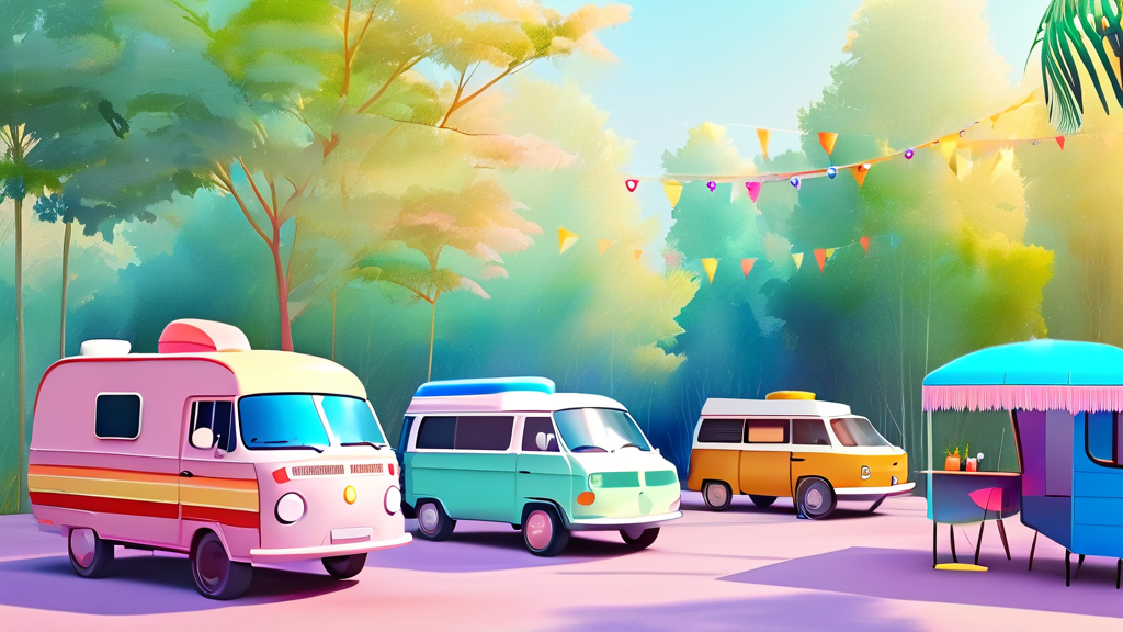 렌터카 할인, 축제 방문객을 위한 특별 혜택 (watercolor 스타일)