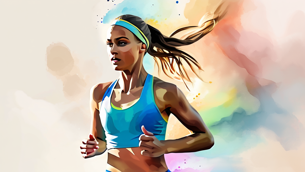 달리기 후 허리 통증, 왜 생길까? (watercolor 스타일)