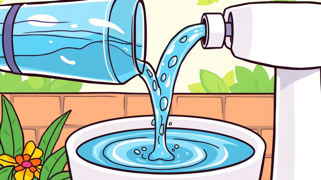 정수기 관리 꿀팁 대방출 (cartoon 스타일)