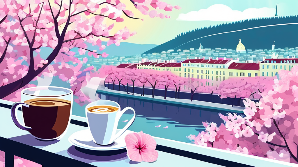 벚꽃 시즌 여행 트렌드와 호텔 추천 (illustration 스타일)