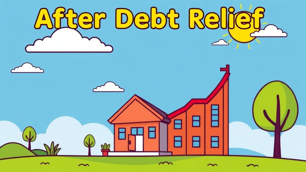 새출발기금, 빚 탕감 이후 새로운 시작을 위한 준비 (cartoon 스타일)