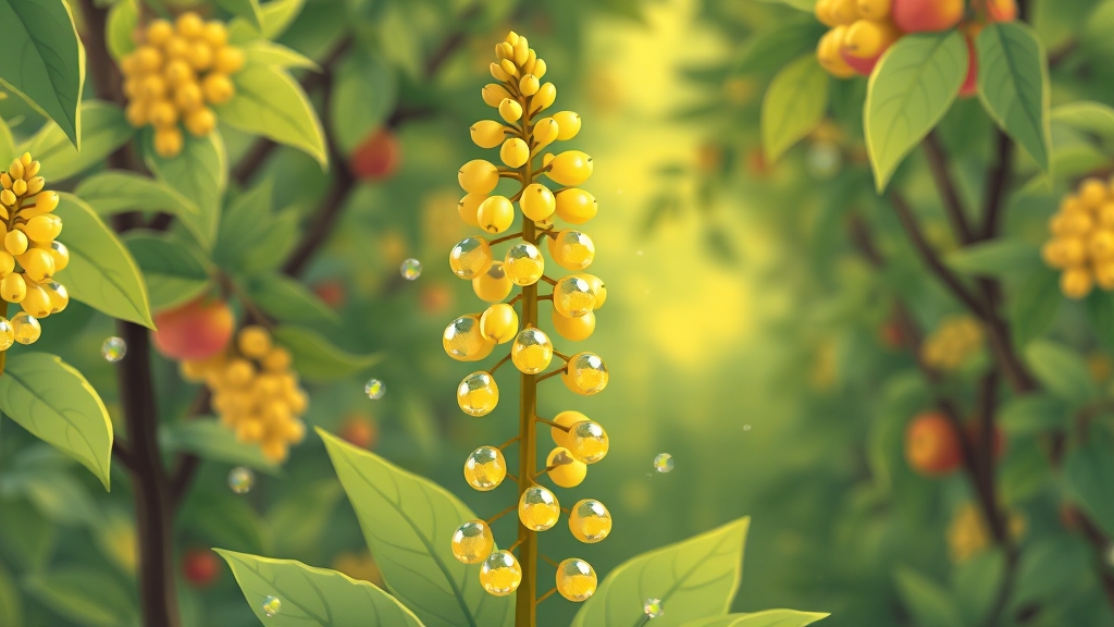 애사비의 주요 효능 (illustration 스타일)