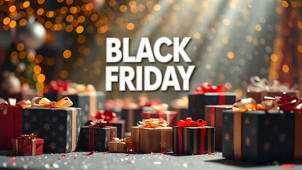 블랙프라이데이, 쇼핑 축제의 시작 (realistic 스타일)